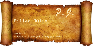 Piller Júlia névjegykártya