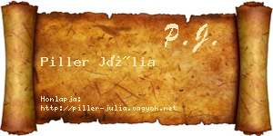 Piller Júlia névjegykártya